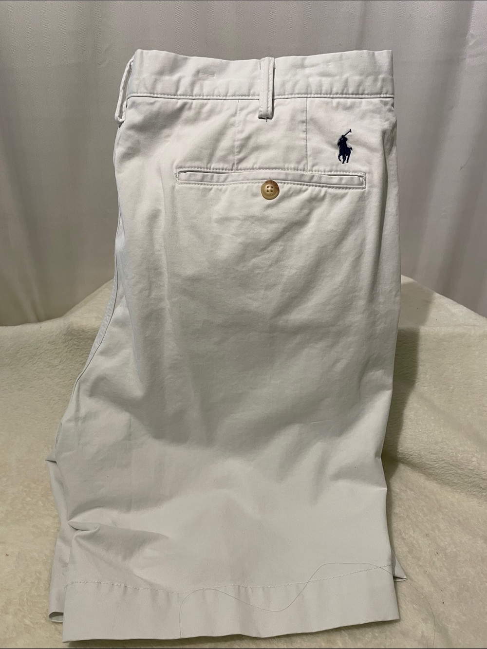 Ralph Lauren White Polo Chino with Navy & Yellow Trim
